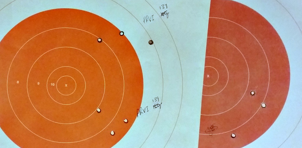 PPU 139 gr FMJ and S&B 140 gr SP