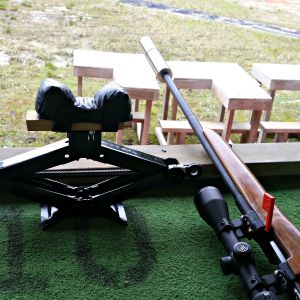 Rest and bipods are allowed for sighting in, however, you want tomake sure you're sighted in before competition day if possible.