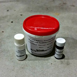 Terminal Ballistics Matchgrade Bedding Compound - release agent, component A and component B.