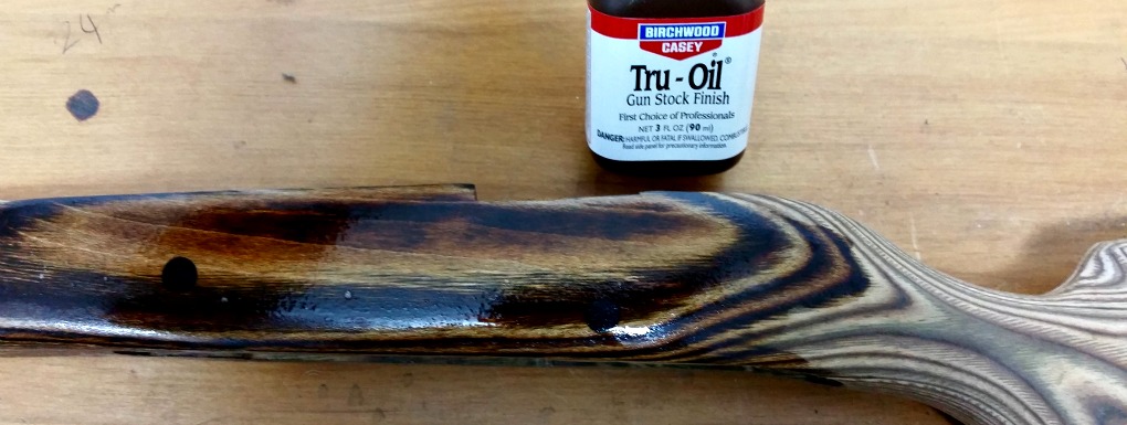 The Tru-Oil immediately brings out the character in the laminate.