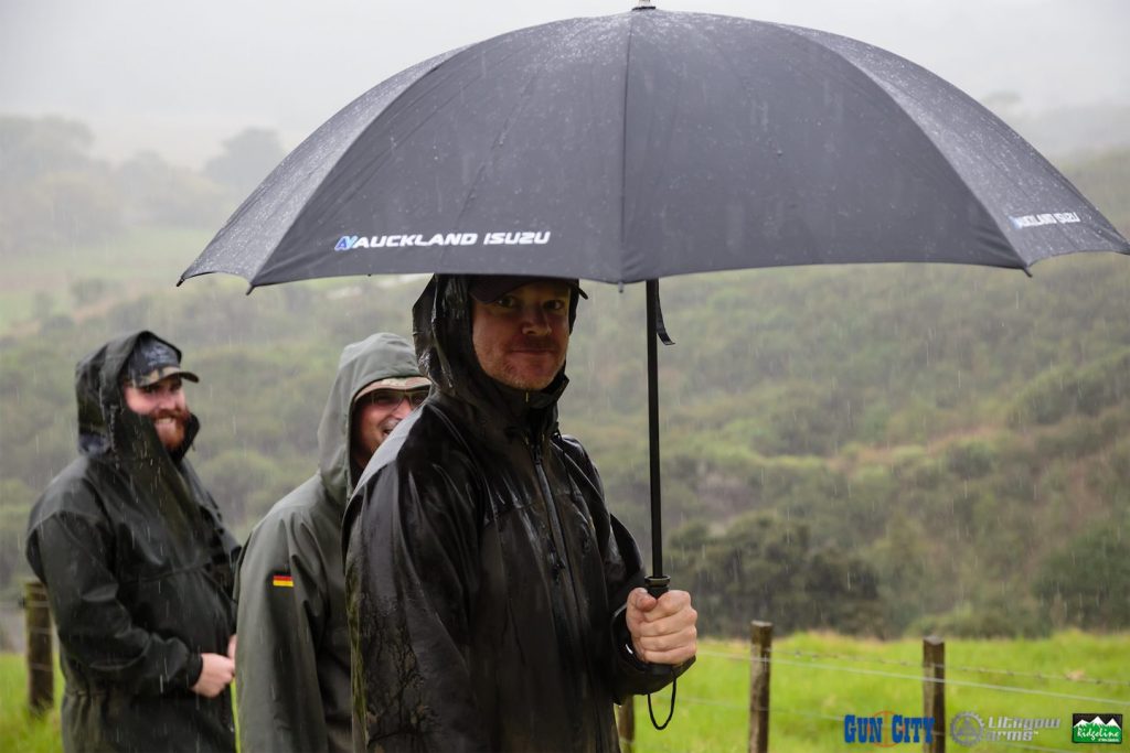 Thanks Auckland Isuzu for thinking of us poor shooters out there in the wet, and providing brollies to keep us dry (...ish). Image credit: Precision Shooter