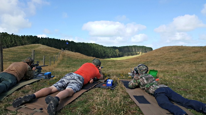 While there are flags on this F-Class range, several shooters pulled out Kestrel wind meters prior to taking their spot on the mound.